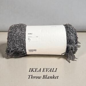 IKEA EVALI Gray Throw Blanket 51" x 67"